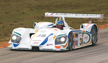 Champion Motorsport’s Audi R8 driven by Dorsey Schroeder at the
Sebring 12 Hour, 2001.