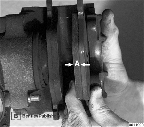 Routine maintenance procedures such as checking brake pad thickness.
020 Maintenance