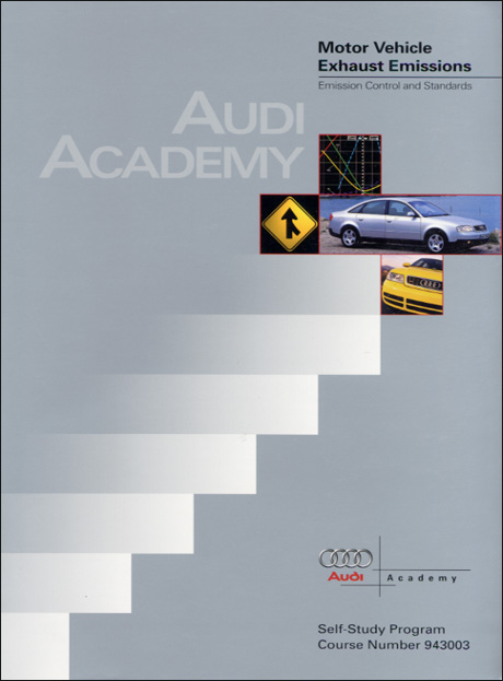 Audi Motor Vehicle Exhaust Emissions Emission Control Standards Technical Service Training Self-Study Program Front Cover