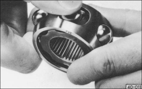 Fig. 5-17. Balls being installed in inner CV joint cage and hub.
Suspension and Steering
page 18